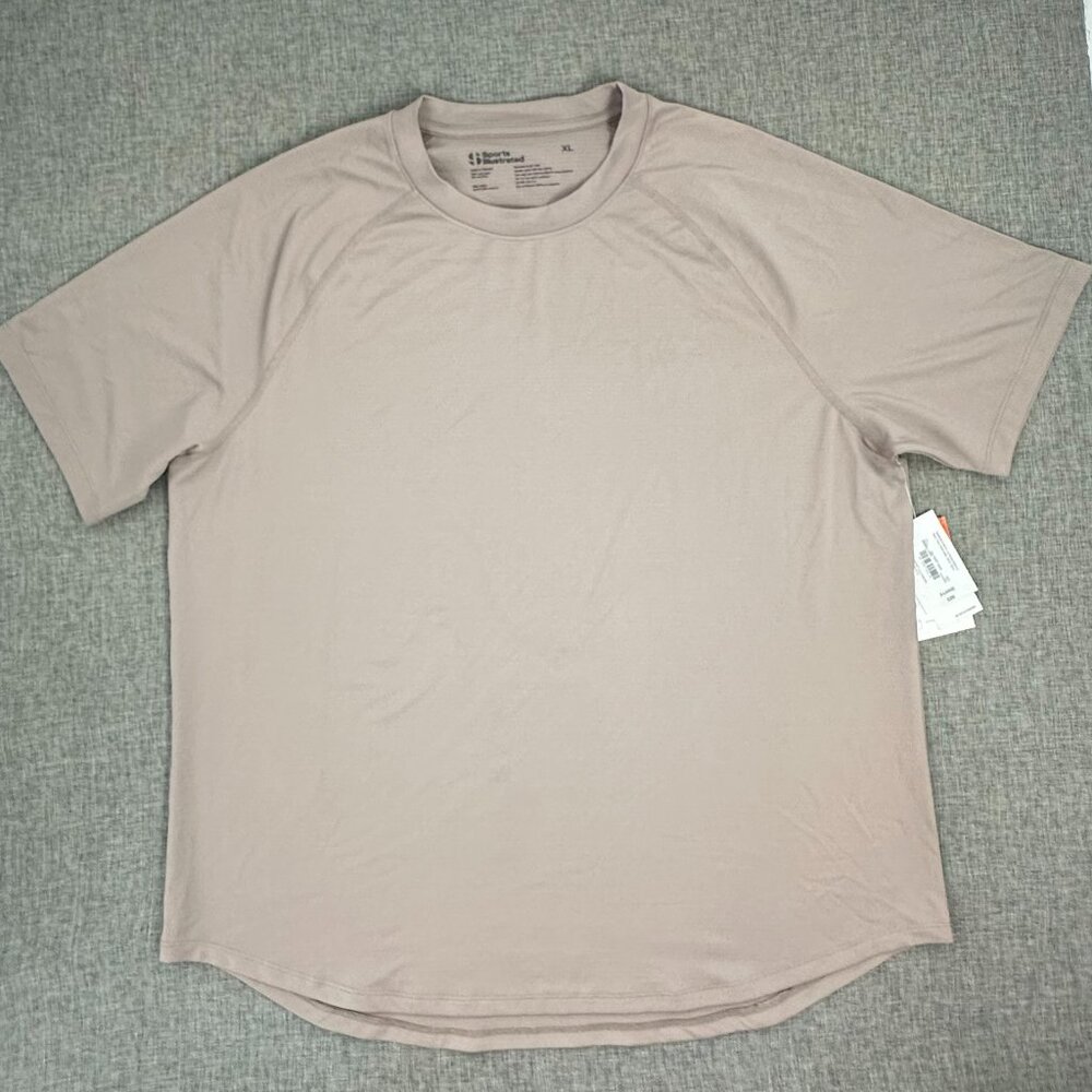 NEW! Sports Illustrated Sport Shirt Short Sleeve XL $28 Evening Taupe Color‎